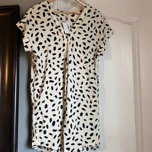 Dalmatian print Dress w/ Pockets
